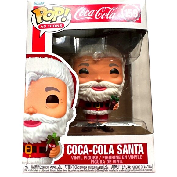 Retro Coca-Cola Santa Funko Pop Figure #159 Ad Icons 90s Vinyl Holiday Decor NIB - Picture 1 of 6
